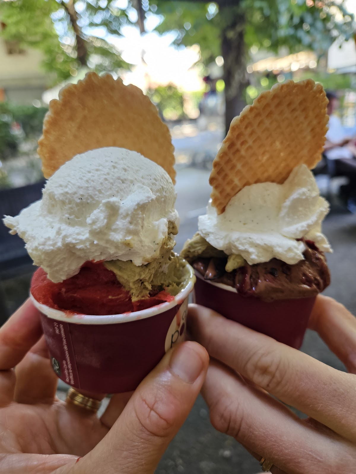 Il gelato servito.