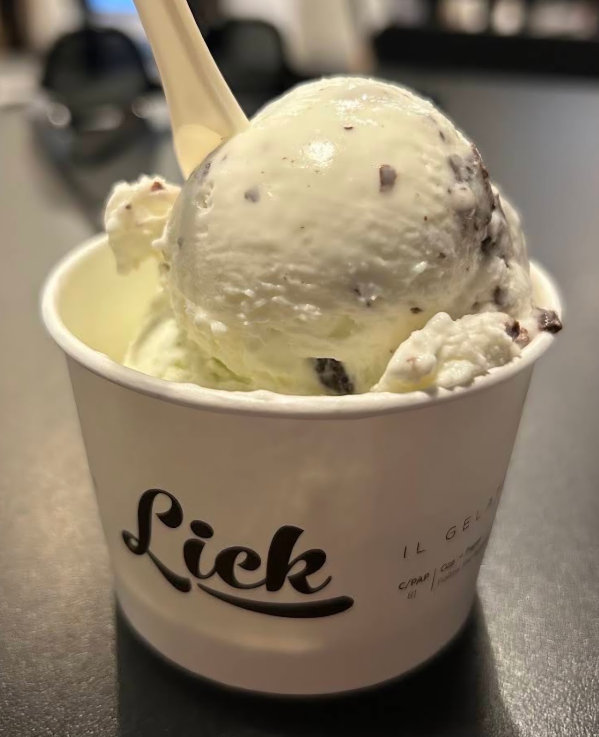 Il gelato servito.