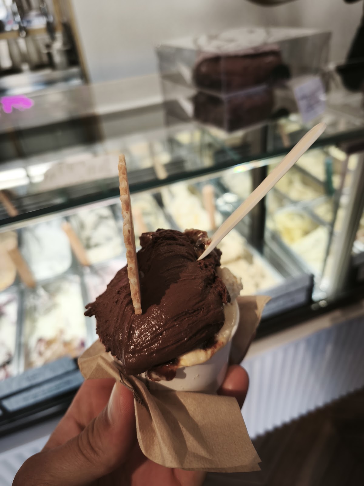 Il gelato servito.