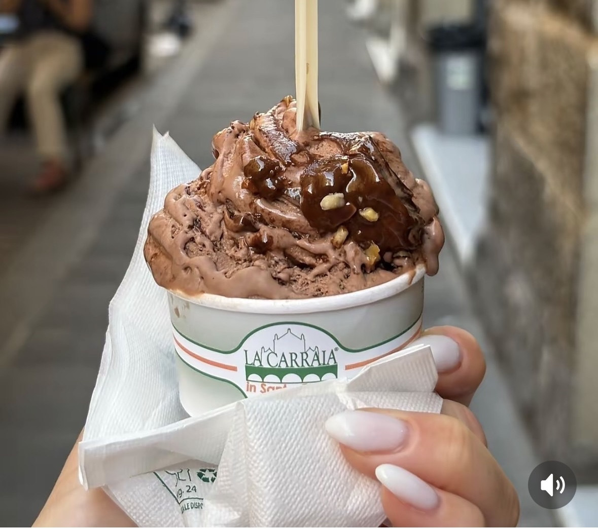 Il gelato servito.