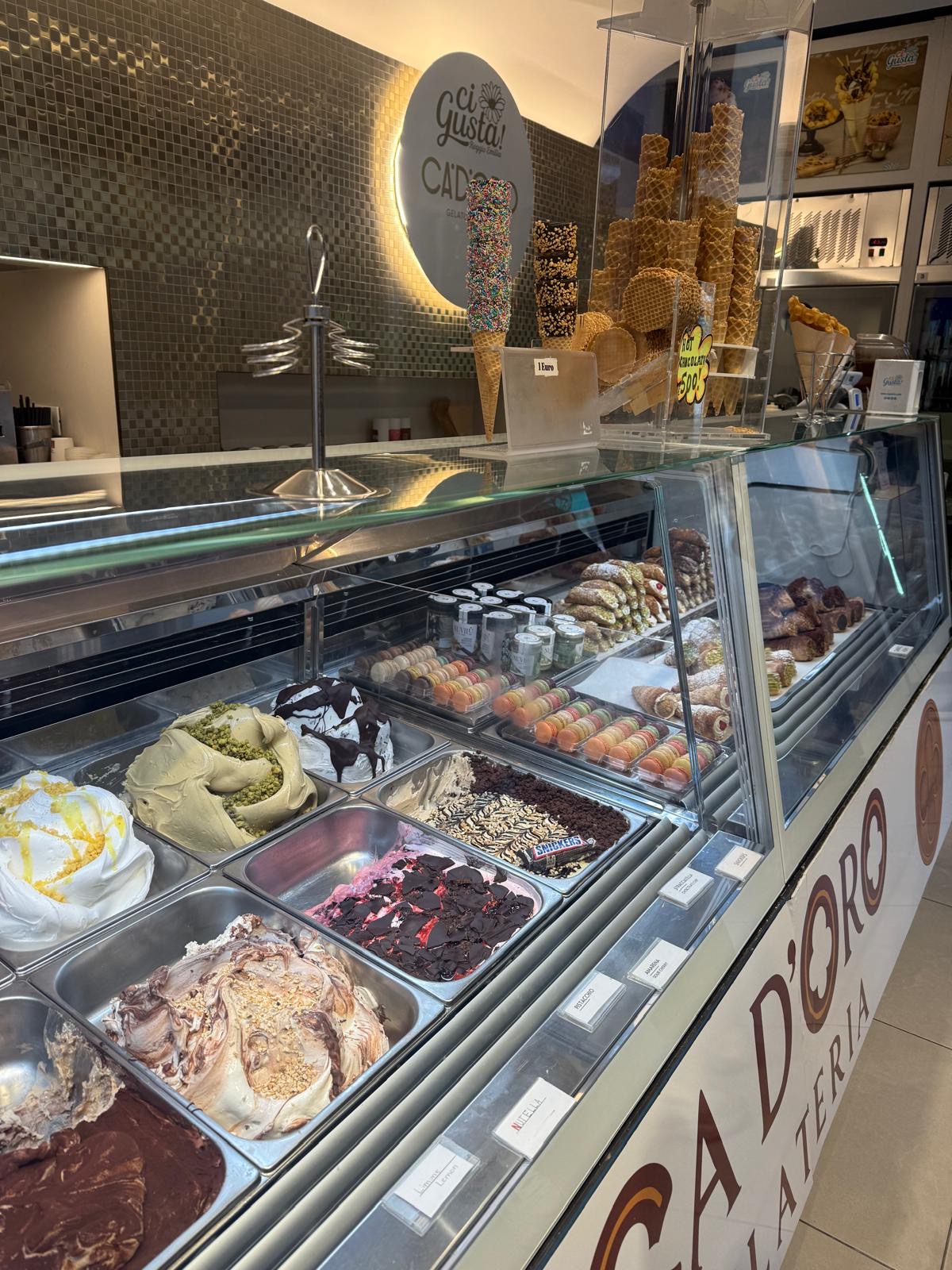 Il gelato servito.