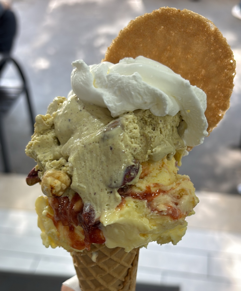 Il gelato servito.