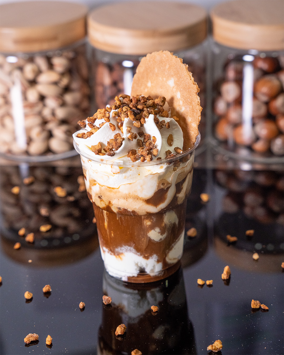Il gelato servito.