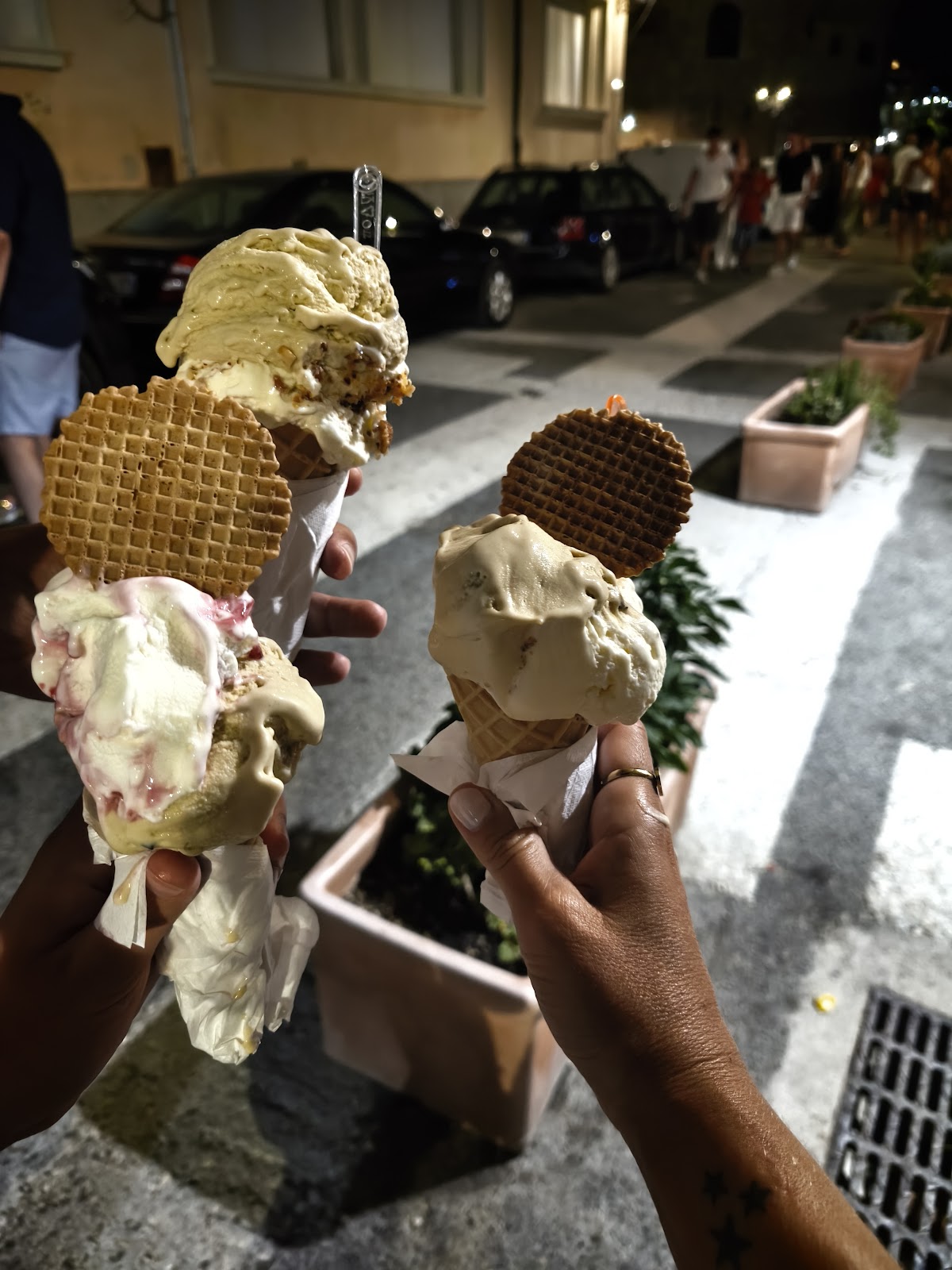 Il gelato servito.