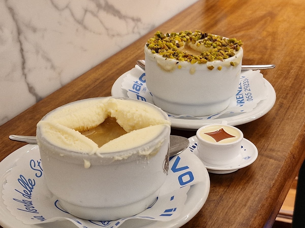 Il gelato servito.