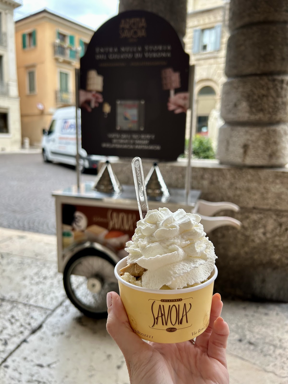 Il gelato servito.