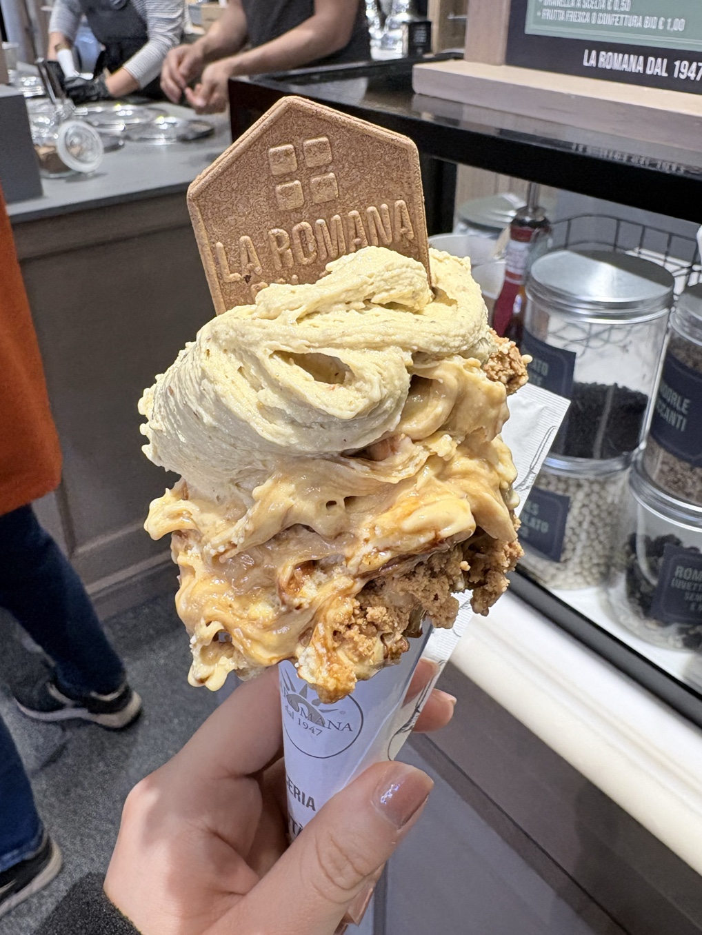 Il gelato servito.