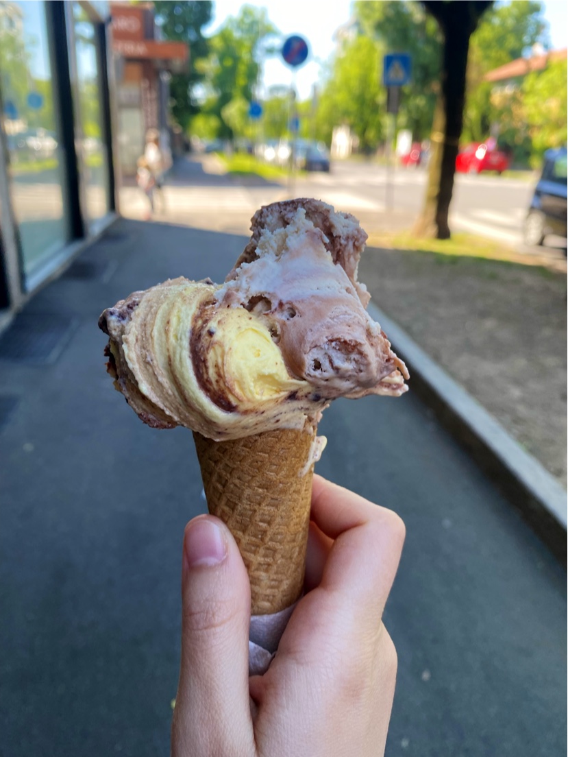 Il gelato servito.