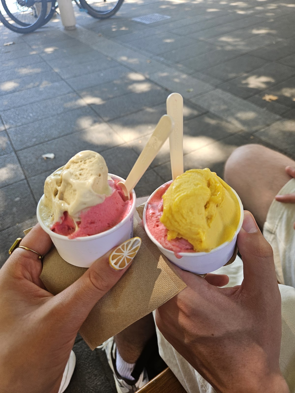 Il gelato servito.