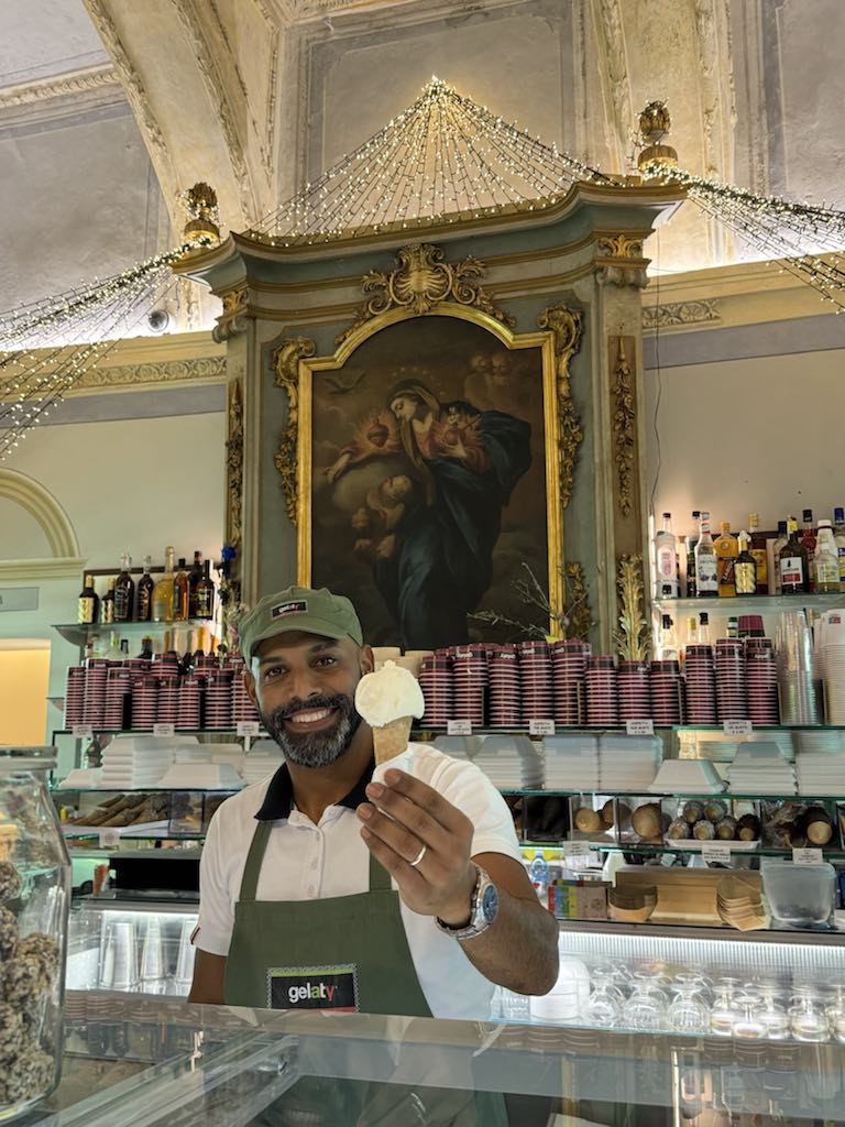 Il gelato servito.