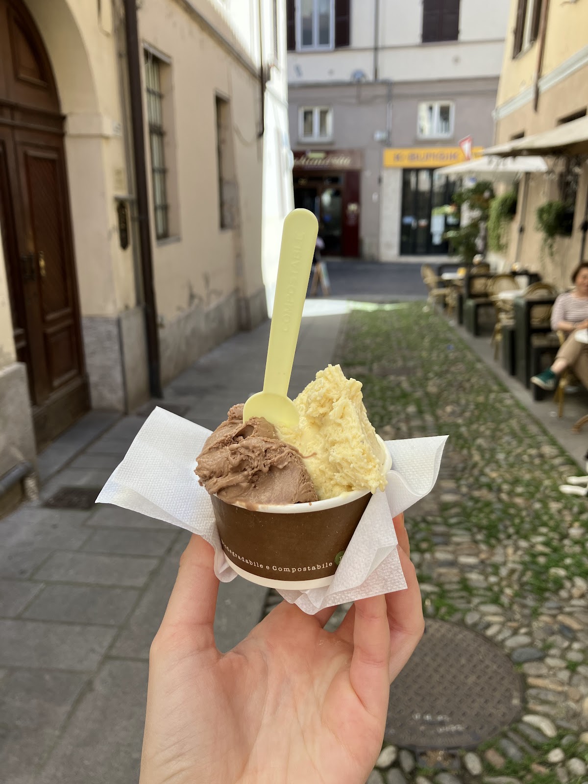 Il gelato servito.